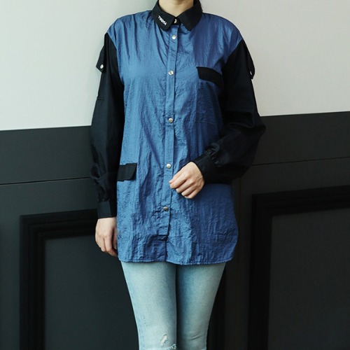 티키마(TIKIMA) 애견미용 유니폼 엠브라 블루 남녀공용