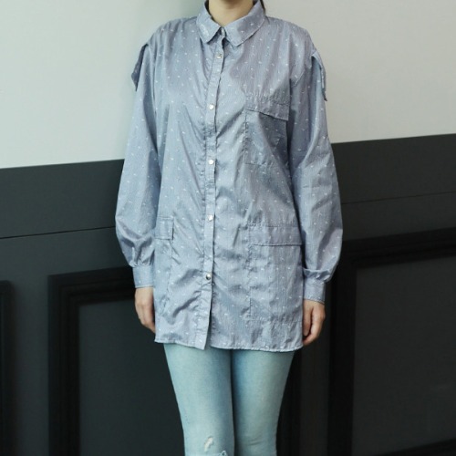 티키마(TIKIMA) 애견미용 유니폼 엠브라 블루 남녀공용