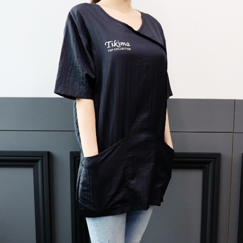 티키마(TIKIMA) 애견미용 유니폼 피오리 남녀공용 블랙